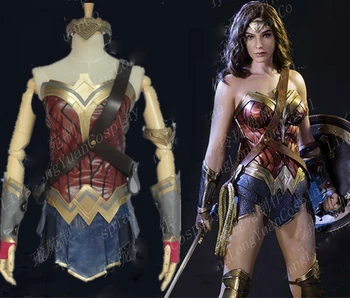 

Batman v Superman Wonder Woman Costume Dawn of Justice Diana Prince Costume Cosplay Halloween Fancy Skirt Girls Adult Women