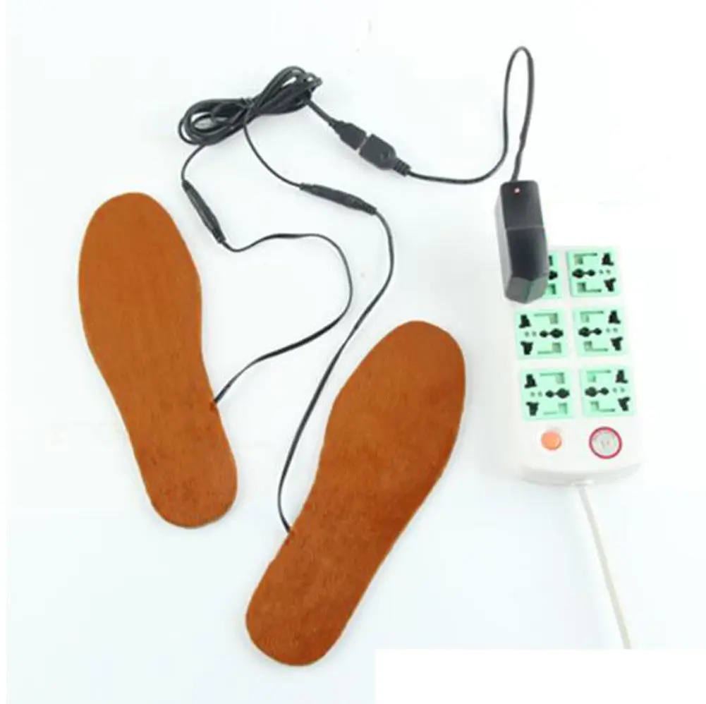 1 пара грелку перезаряжаемая электрическая грелка для ног USB кабель мужские горячие Аксессуары Носки