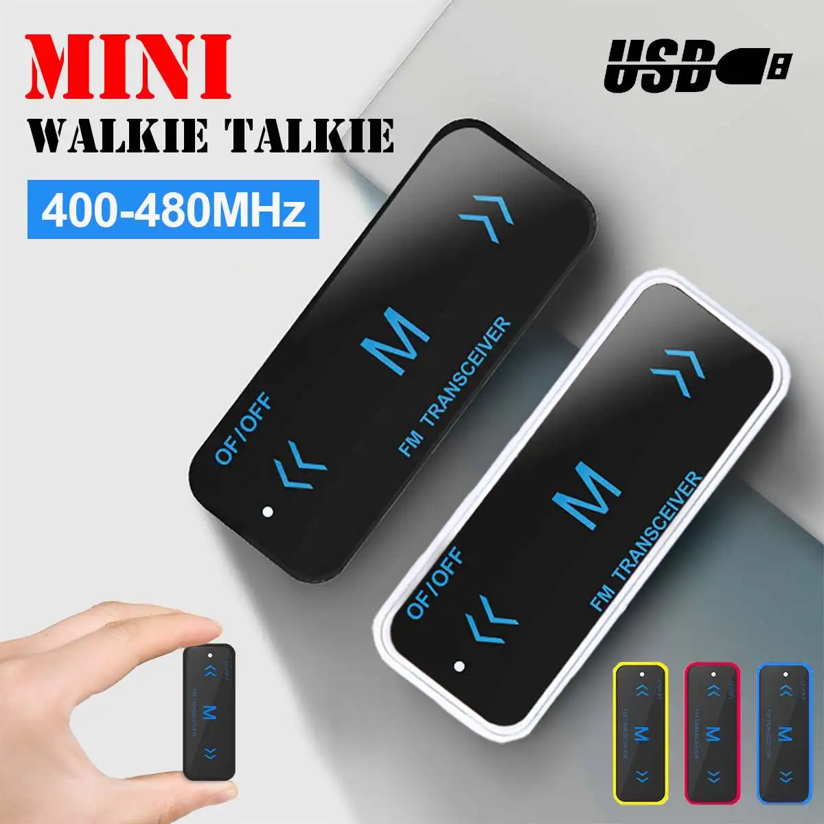 

2 PCS Mini Walkie Talkie UHF Two-way Radio Portable CB Radio UHF 400-470MHz 16CH 300MAh TX Current Professional Taklie Walkie