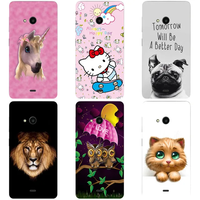 Cheap Cartoon Patterned Soft TPU Silicon Case for Microsoft Nokia Lumia 540 550 630 635 636 640 650 730 735 Back Cover Original Fundas