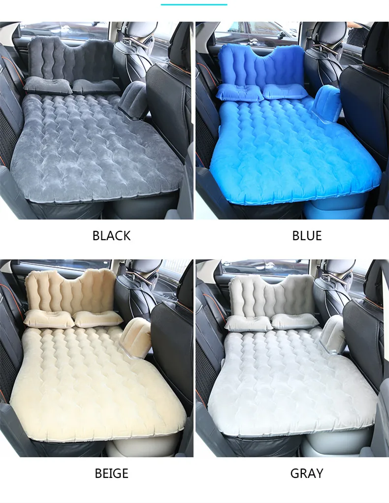 Car inflatable bed car rear seat sleeping pad SUV off road travel bed