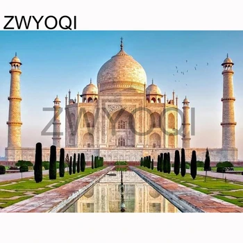 

DIY 3D Diamond painting palace Full Round Diamond mosaic palace castle Full Square Diamond embroidery Cross stitch palace castle