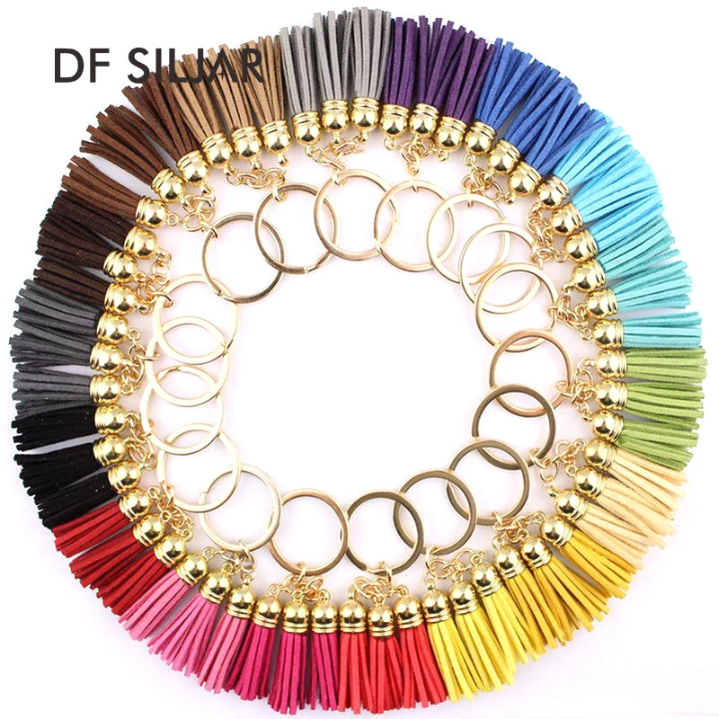 

Key Ring Casual Triple Suede Leather Tassels Women Keychain Keyring Bag Pendant Car Key Chain Holder Trendy Jewelry