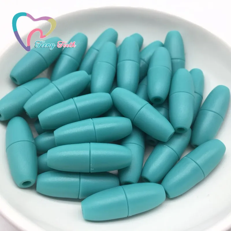 

Teeny Teeth 20 PCS Turquoise Break Away Safety Clasp For Teething Necklaces Bracelets Plastic Breakaway Clasps Necklace Closure