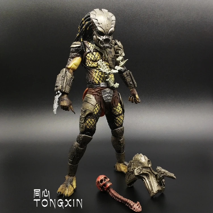 

Alien Vs. Predator AVP Jungle Hunter Prototype Celtik Mask Lone Wolf Model Toys Set Action Figure