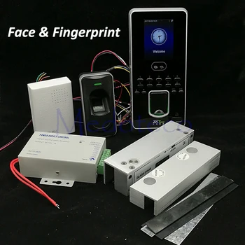 

DIY Face Access Control System Kit Frameless Glass Door Access Control set + Fingerprint Reader for single Door Lock