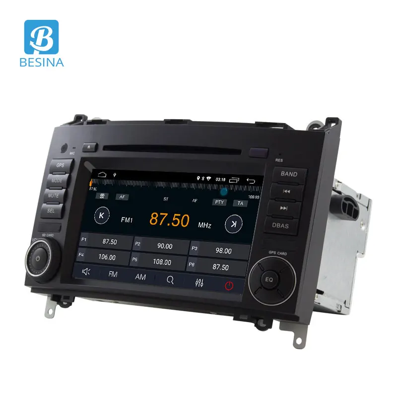 Top Besina 2 Din Android 9.0 Car DVD Player For Mercedes Benz B200 B150 B170 B Class A180 Viano Vito Sprinter W245 W209 GPS Radio 2