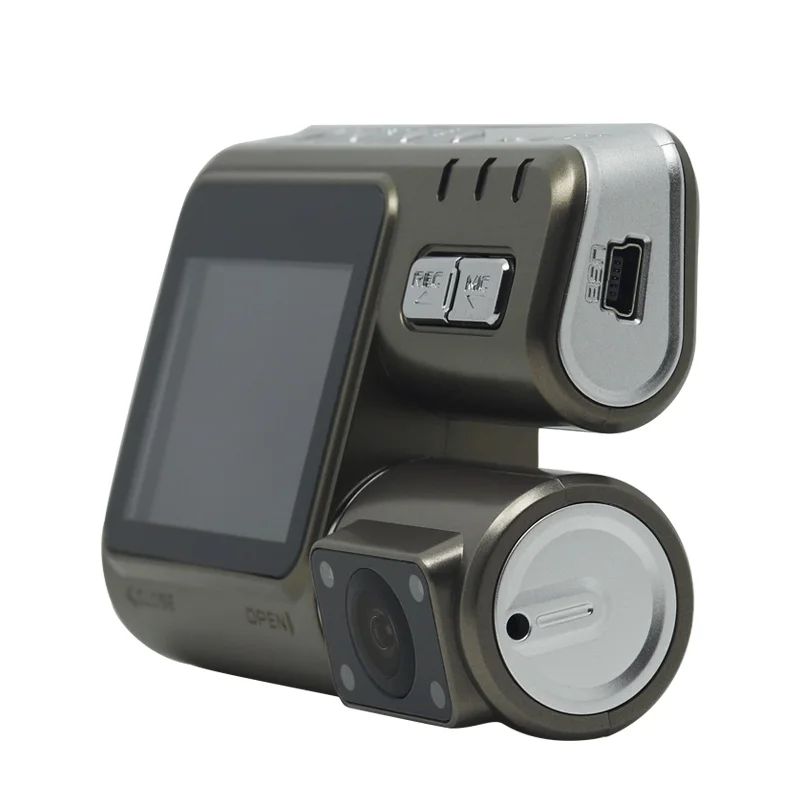 HD 720P Dual Lens Car DVR I1000 G-Sensor + H.264 + MOV Video Recorders + 120 degree ultra wide angle lens Camcorder Car Camera