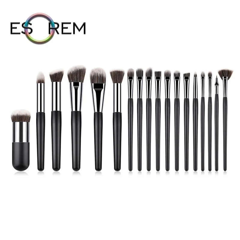 

ESOREM 18pcs Makeup Brushes Set Professional Short And Small Loose Powder Make Up Brush Foundation Brush Pincel Maquiagem T-18