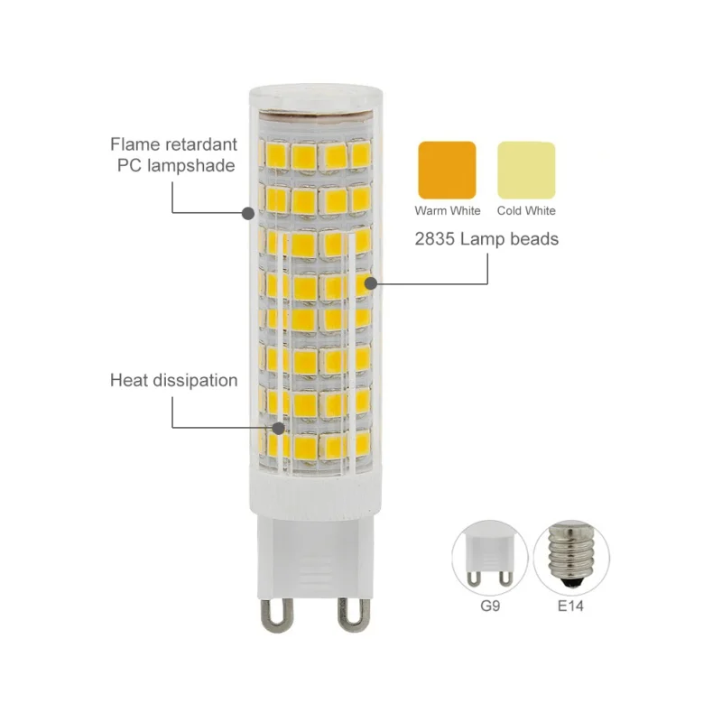 Несколько раз Доступные 2835 SMD G9 E14 энергосберегающие лампы свет Полезная 7,5 W 100 светодиодный лампы кукурузы