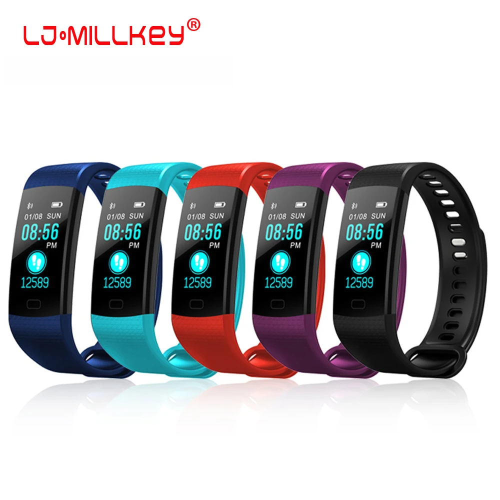 

Y5 Smart Band Watch Color Screen Wristband Heart Rate Activity Fitness tracker Smart Electronics Bracelet VS Miband 2