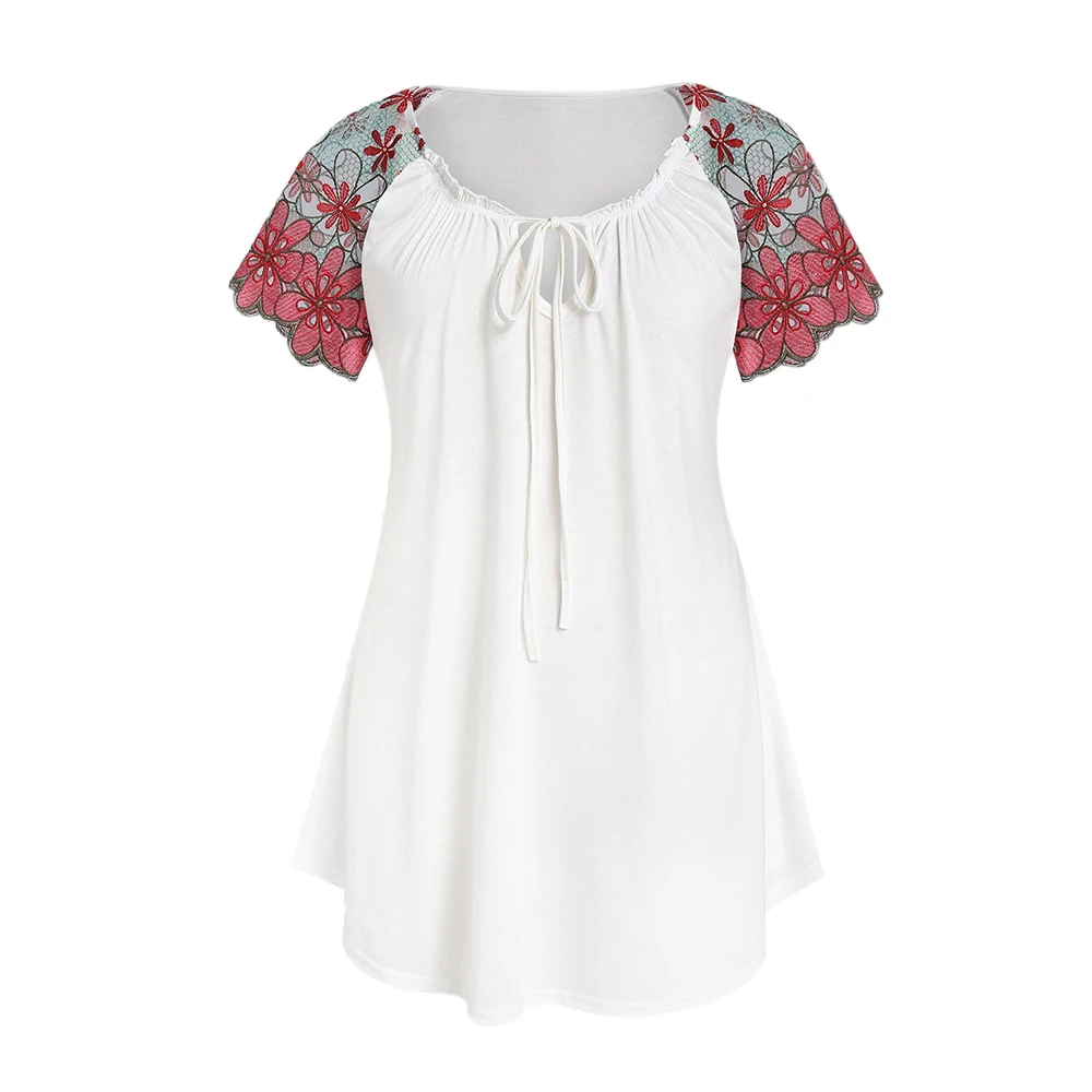 روز غال النساء تي شيرت الصيف قمم الإناث L-5XL زائد حجم الدانتيل يصل طويل تونك قطع T قميص Casaul تيز مثير المتناثرة التي شيرت روز غال النساء تي شيرت الصيف قمم الإناث L-5XL زائد حجم الدانتيل يصل طويل تونك قطع T قميص Casaul تيز مثير المتناثرة التي شيرت