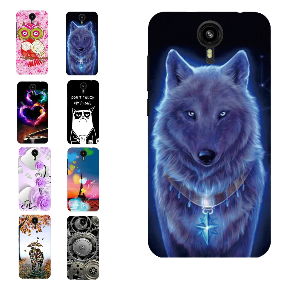 

New Shell Carton Wolf King Animal Paint Silicon Soft Case for Prestigio Muze B7 PSP7511DUO Back Cover Housing Bag