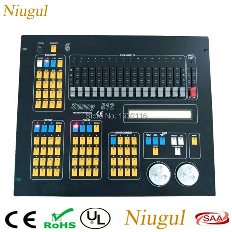 

Sunny 512 DMX DJ Controller /DJ Equipment DMX Console For Stage Lighting Effect LED Par Moving Head Lights /DMX512 Controller