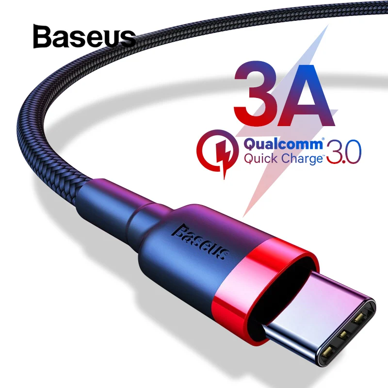 

Baseus USB Type C Cable For Samsung Galaxy S8 Note8 Quick Charge 3.0 USB C Cable For Xiaomi 8 9 SE Data Cable Type C Fast Charge