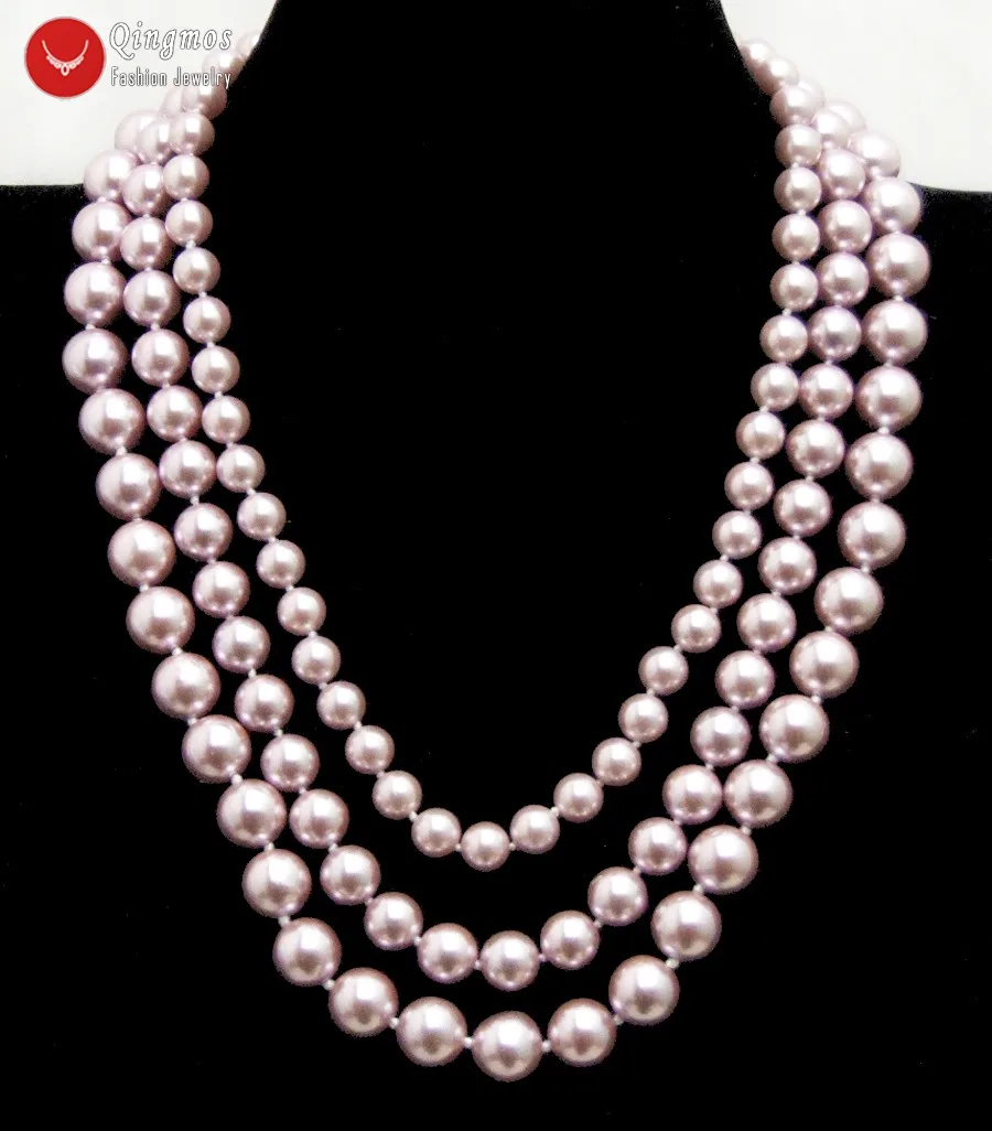 QingmosPurpleSeaShellPearlNecklaceforWomenwithRound812mmSeaShellPearl3.jpg