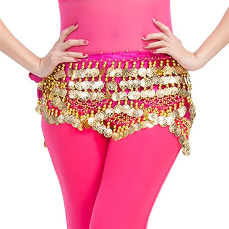 Belly Dance Belt Wrap Hip Scarf Skirt Waistband With 320 Coins Sequins Hip Scarf fashion accessories 40FE1304
