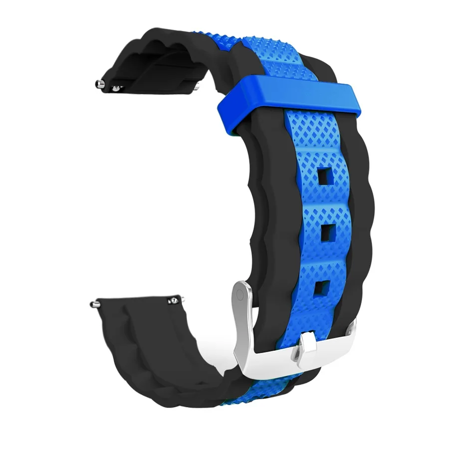 Для Amazfit ремешок Bip 20 мм силиконовый спортивный сменный ремешок для часов Браслет Для Xiaomi Huami Amazfit Bip Молодежные часы аксессуары - Цвет: Black blue
