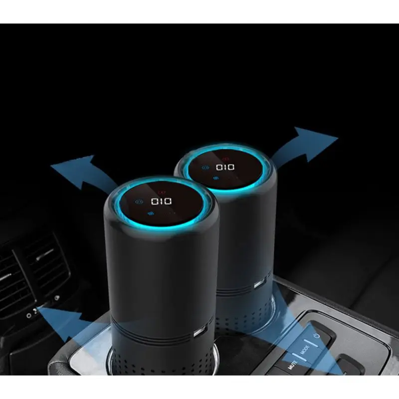 

2019 HEPA Filter Car Air Purifier Negative Ion Generator Freshener Air Cleaner Removing Formaldehyde for Car Home Air Purifier