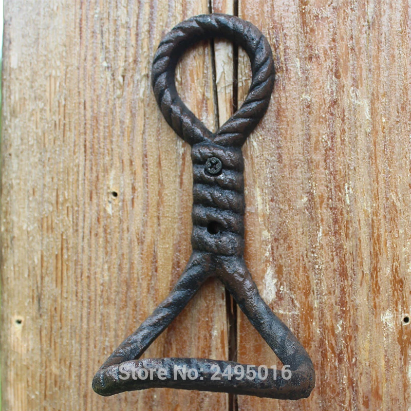 European Retro Cast Iron Forged Coat Hook Outdoor Home Wall Decoration Metope Decoration Accessories for Stylish Living Spaces
