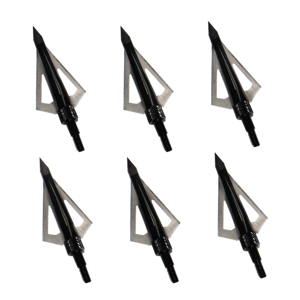 6pcs Broadheads 100 grain 3-Blade Arrowheads Box Set for Crossbow Compound Bow