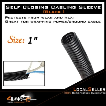 

1" Car Audio Installation Split Wire Loom Conduit Polyethylene Tubing 50ft