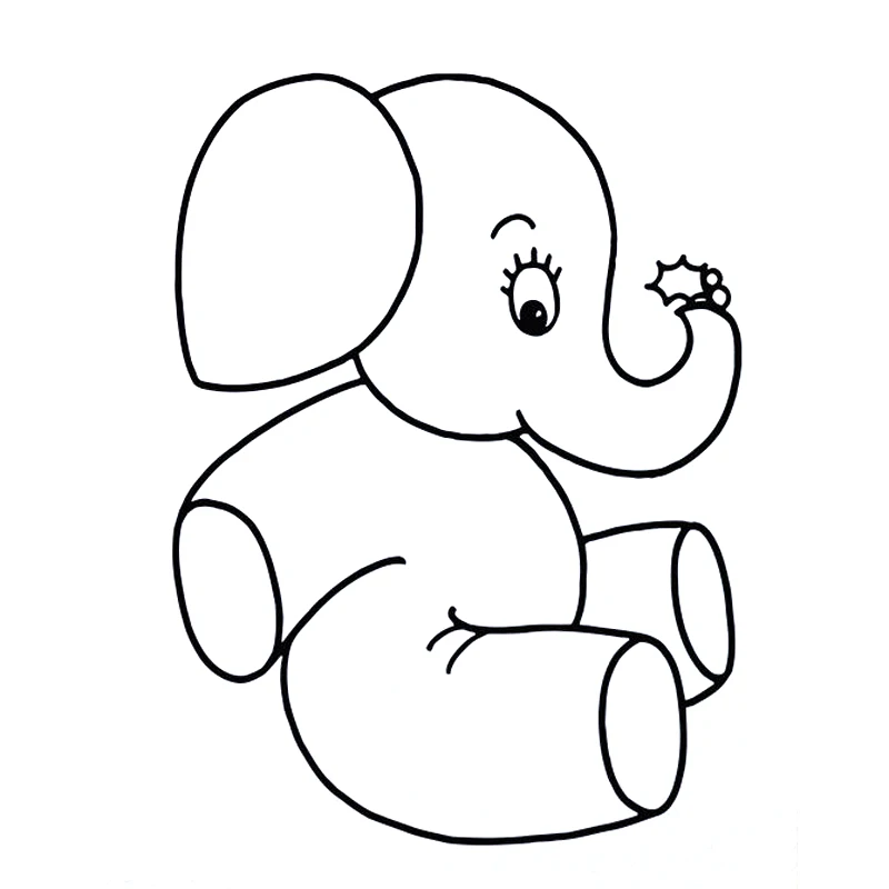 9 3 Cm 12 6 Cm Kartun Lucu Hewan Gajah Bayi Vinyl Mobil Styling