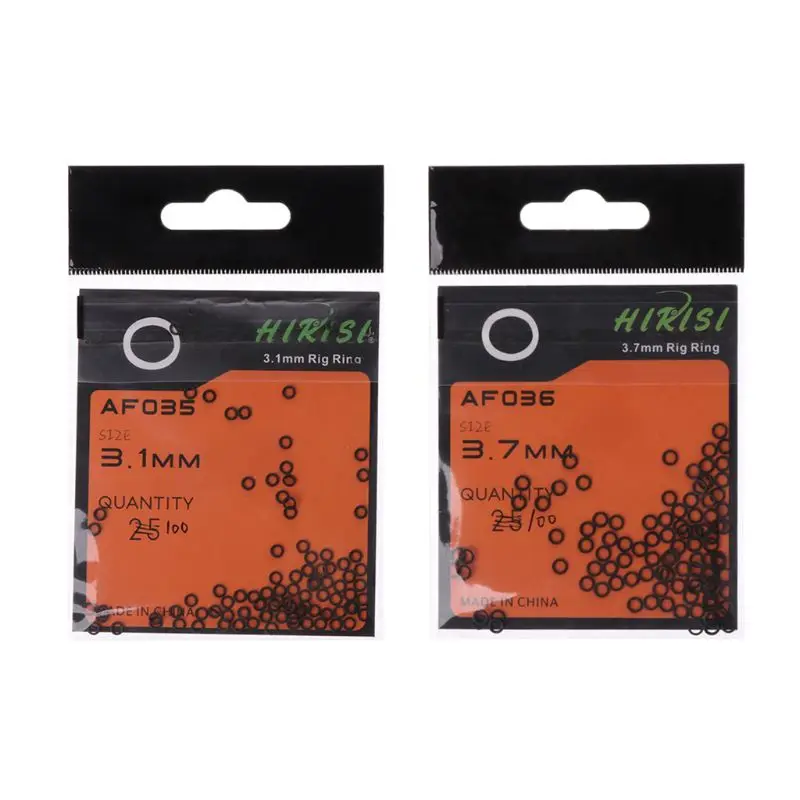 

100 Pcs/Set Fishing Rig Ring 3.1mm/3.7mm Diameter l Rings Ultrathin Platform Rings Carp Fishing Tackle Accessories High Quality