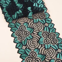 5Yards Elastic Lace Trim Stretch Floral Scallop Lace Edge Trim Trimming Material For Wedding Dress Free Shipping eyelet scallop edge jumper