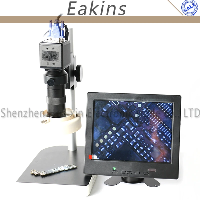 

2.0MP VGA Digital Industrial Microscope Camera + 100X Zoom C-mount Lens+8" LCD Monitor+56 LED Adjustable Light +Table Stand