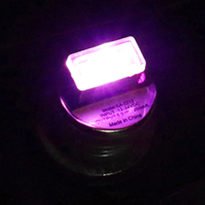 Светодиодный мини USB прикуриватель автомобиля атмосферные огни декоративные