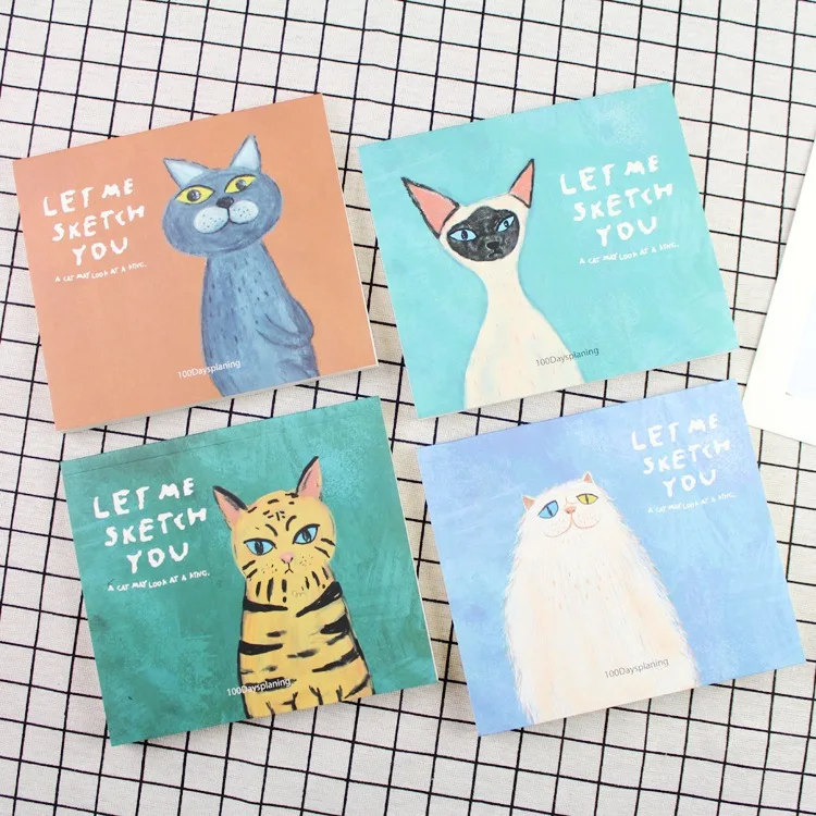 

Cat King Series 100 Days Countdown Calendar Schedule Book Diary Periodic Planner Notebook School Supplies Stationery