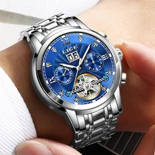 LIGE New Men Watches Top Brand Luxury Automatic Mechanical Watch Men Waterproof Full Steel Business WristWatch Relogio Masculino LIGE New Men Watches Top Brand Luxury Automatic Mechanical Watch Men Waterproof Full Steel Business WristWatch Relogio Masculino