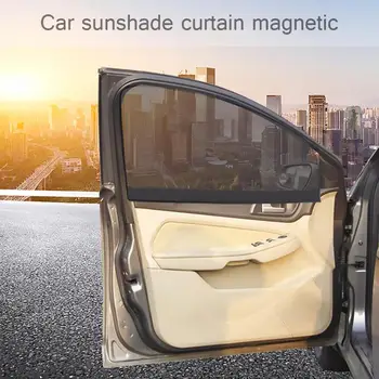 

Car Sunshade Window Summer Mesh Single Layer Thickening Encryption UV Protection Removable Magnetic Car Curtain