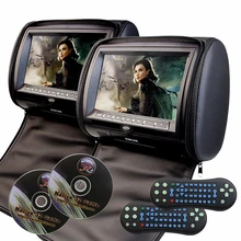 7Inch 2pcHD Car DVD Headrests Double Din Monitor Multili with SD/USB/Games + Controllers for audi a3 a4 toyota lifan x60 bmw e53