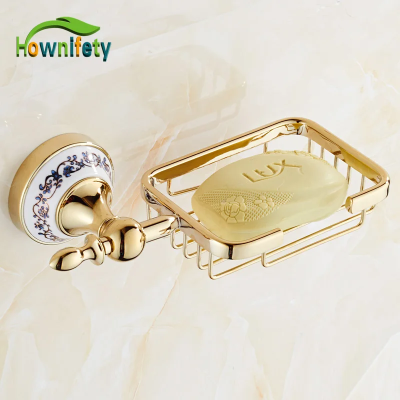 Wholesale and Retail Gold Polished Bathroom Soap Dish Solid Brass Soap