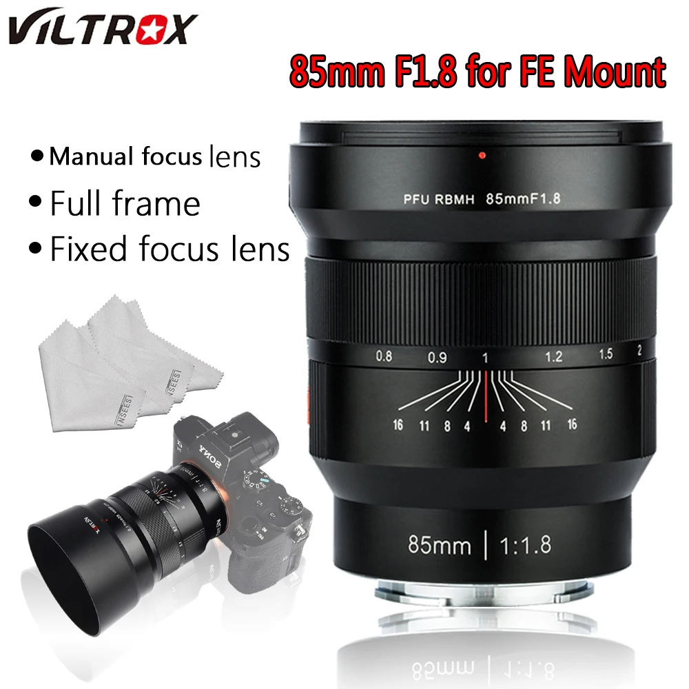 

VILTROX 85mm F1.8 E Mount Full Frame Manual Focus Prime Lens for Sony E Mount A9 A7R3 A7R2 A7M3 A7M2 A7S2 A6500 A6300 A60