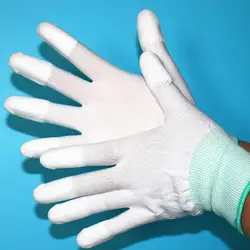 Рабочие перчатки с покрытием ладони пальцев Защитные перчатки антистатические перчатки анти-статических электронных противоскользящие