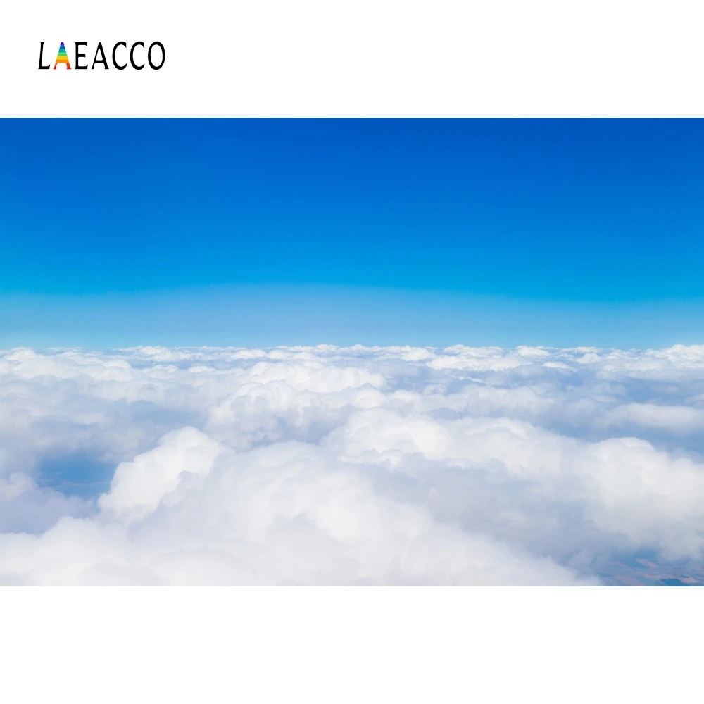 

Laeacco Sunny Blue Sky White Clouds Scenic Photography Backgrounds Custom Vinyl Photographic Backdrops For Photo Studio