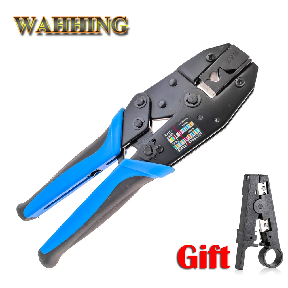 RJ45 Tool Network Crimper Crimping Tools For Cat7 Cat6A STP Plugs RJ45 Connector Cables EnterNet Crimp Metal Clip HY1534