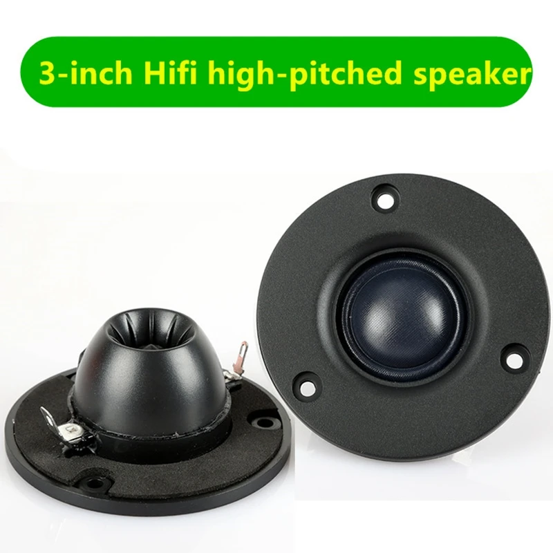 2018 New 2pcs/lot 4/8OHM 15W 1Hz 40KHz 3 inch HIFI Dome Tweeter Speaker