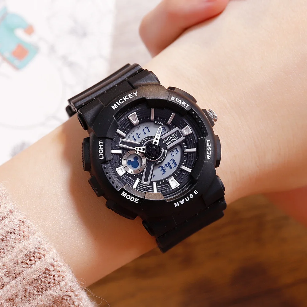 

Disney brand Mickey mouse child boys girls wristwatch digital quartz Multifunction children boy girl watch waterproof