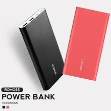Original Romoss RT10 10000mAh Aluminum Body Mobile Power Bank Ultra-thin Smart Charger for iPhone X Samsung Xiaomi Powerbank