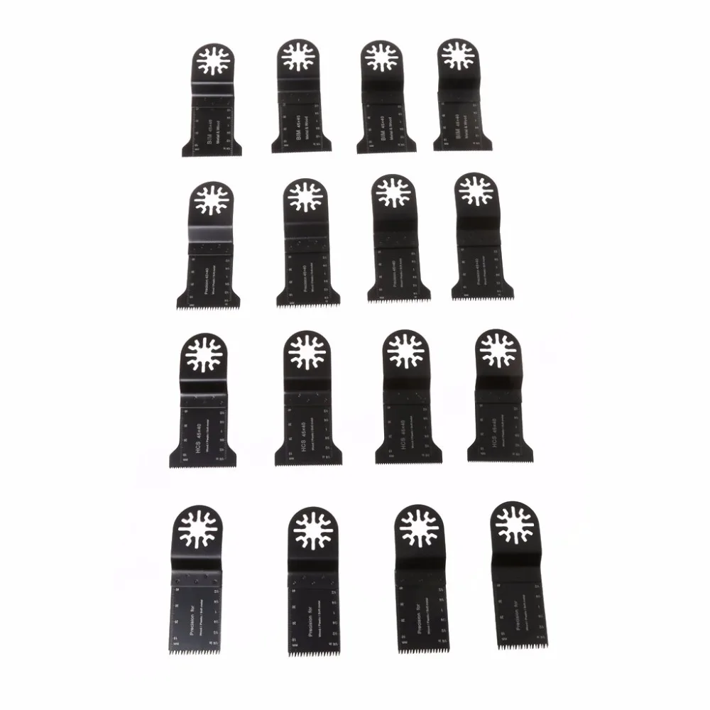 16 Pcs Oscillating Multi Tool Saw Blade For Fein Multimaster Dremel Makita Bosch