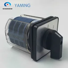 Yaming electric LW26-32/3 changeover rotary switch with plastic cover 660V 32A 3 poles 3 position on-off-on control motor 1pcs ui 660v ith 160a on off on 3 position rotary cam changeover switch