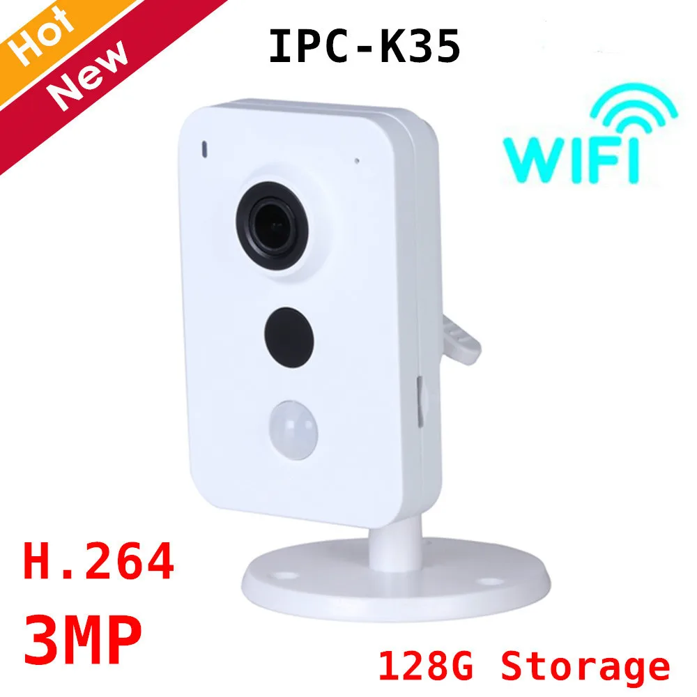 

Dahua 3MP Wifi IP Camera IPC-K35 Wifi wireless camera Support max 128G storage Easy4ip cloud H.264 IR Distance 10m Security cam