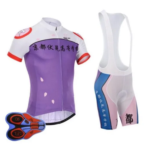 Yowamushi педаль Sohoku Ciclismo Джерси de Manga Corta Ciclismo ropa de Hombre Verano Ropa Ciclismo de Монтана гоночная спортивная одежда - Цвет: Белый