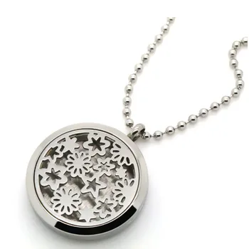 

2016 Silver Floral and Stars (25-30mm) Aromatherapy Essential Oil Perfume Diffuser Locket
