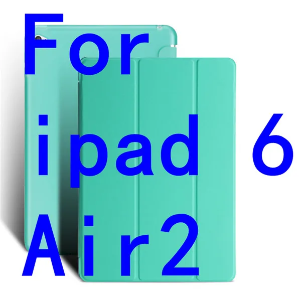 Для ipad 6 ipad6 Air 2 9," Чехол из искусственной кожи ультра тонкий смарт-чехол с подставкой TPU Мягкий защитный чехол для ipad 5 Air чехол для планшета+ ручка - Цвет: green