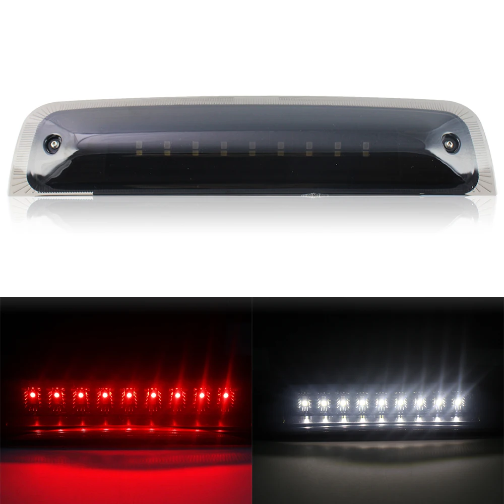

Tail Brake Light Assembly LED Rear Third 3rd Brake Stop Light Tail Lamp for Dodge Ram 1500 2010-2017 2500 3500 Smoke Clear Lens